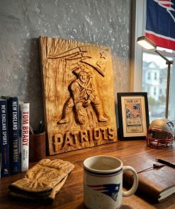 Hand-Carved Patriots Wooden Wall Art