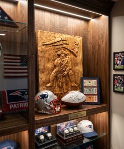 Alternative view of Hand-Carved Patriots Wooden Wall Art