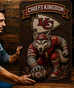 Alternative view of Hand-Carved Chiefs Wooden Wall Art