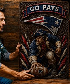 Alternative view of Hand-Carved Patriots Wooden Wall Art
