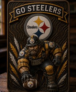 Hand-Carved Steelers Wooden Wall Art