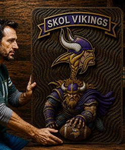 Alternative view of Hand-Carved Vikings Wooden Wall Art